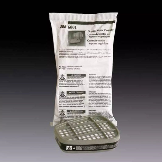 SALE!! 6001 Organic Vapor Replacement Respirator Cartridge Filters | Ideal for Light Use and Dust Protection | 1 pair|