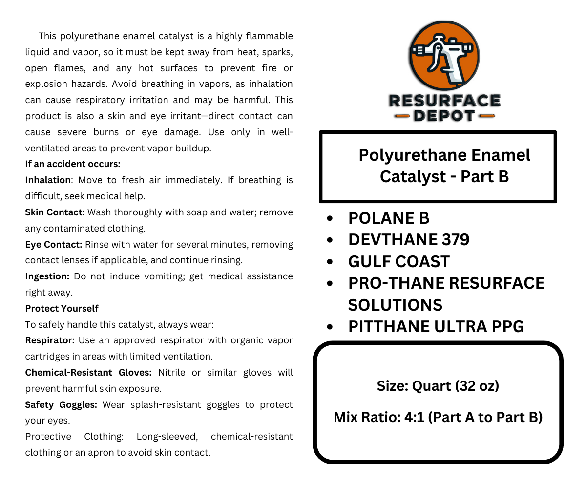 Resurface Depot Polyurethane Enamel Catalyst - Part B (Quart)